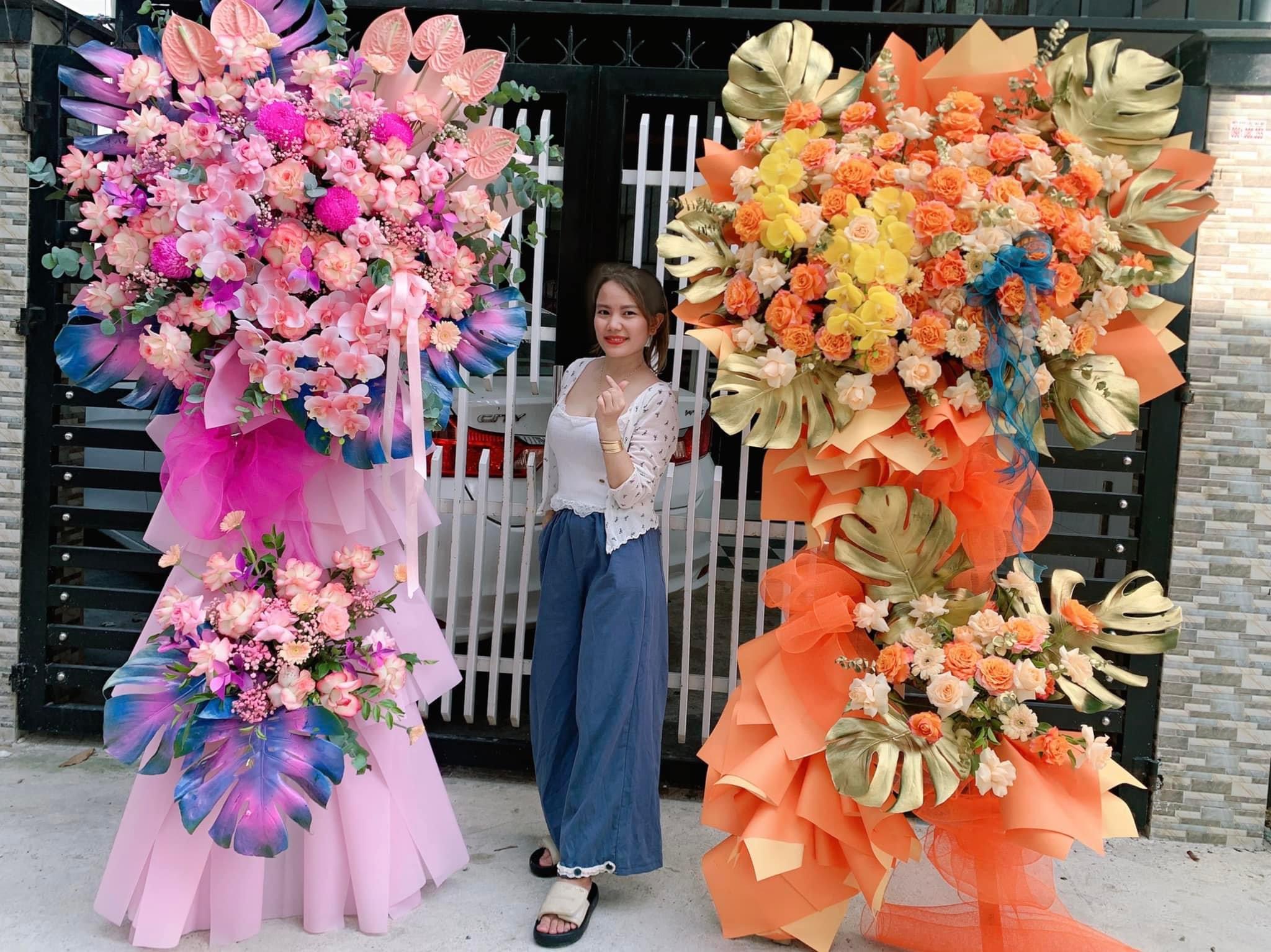 Kệ hoa chúc mừng khai trương hồng phát đẹp
